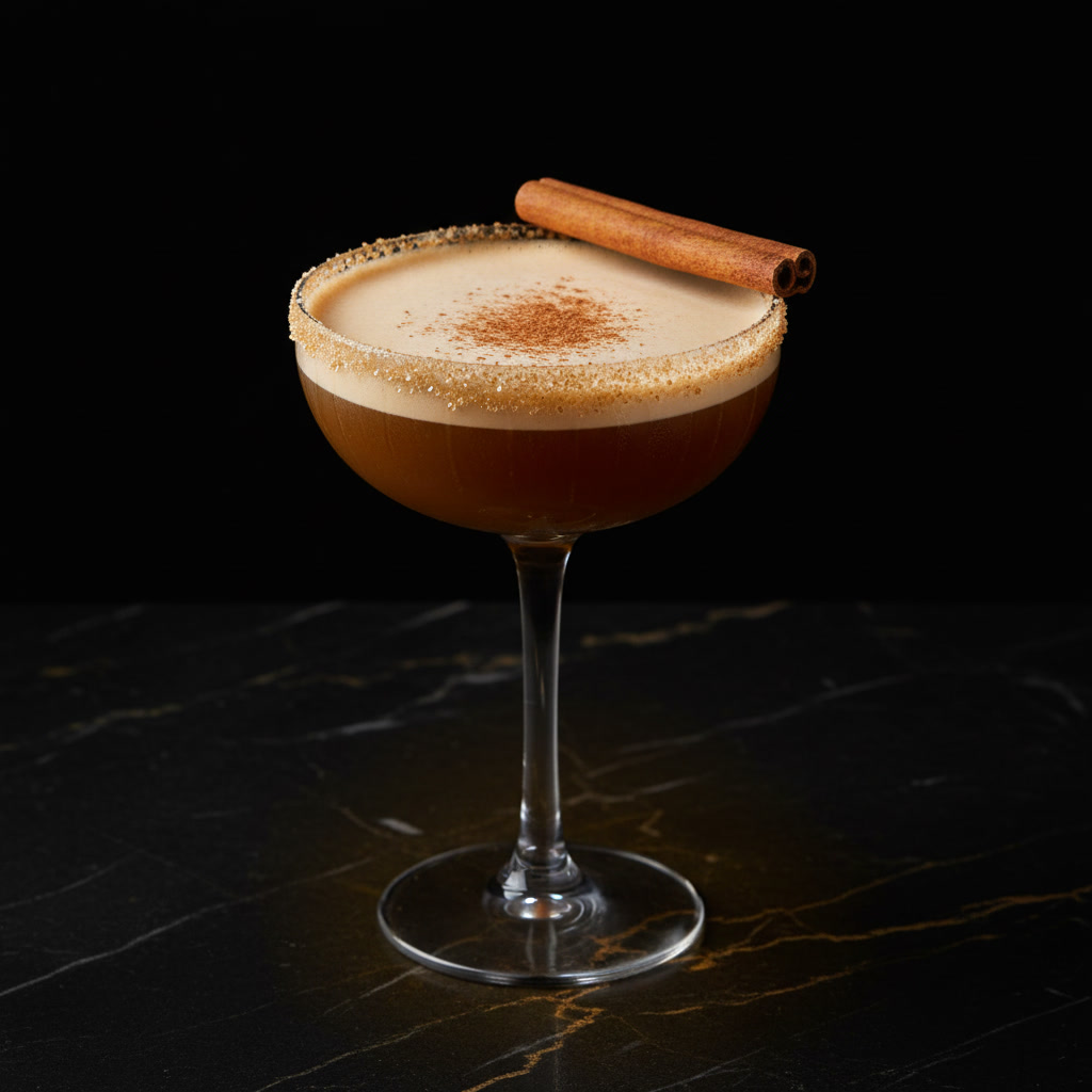 Spark Plug nitro espresso martini — Cinnamon Maple, a cinnamon stick